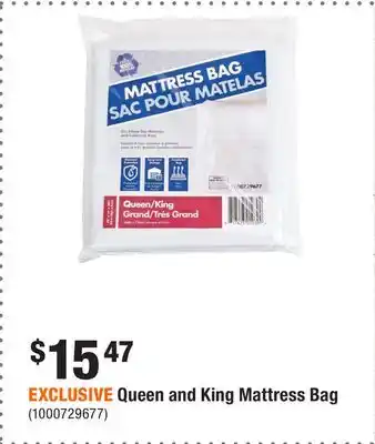Home Depot EXCLUSIVE Queen and King Mattress Bag offer
