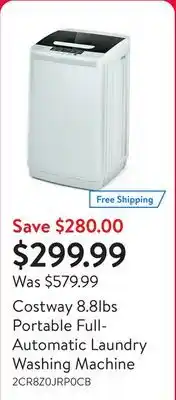 Walmart Costway 8.8lbs Portable Full-Automatic Laundry Washing Machine offer
