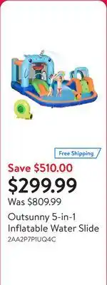 Walmart Outsunny 5-in-1 Inflatable Water Slide offer