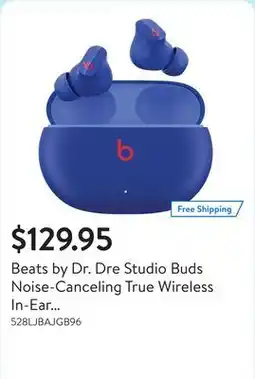 Walmart Beats by Dr. Dre Studio Buds Noise-Canceling True Wireless In-Ear Headphones (Ocean Blue) offer