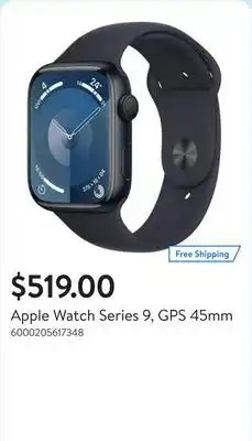 Walmart Apple Watch Series 9, GPS 45mm offer