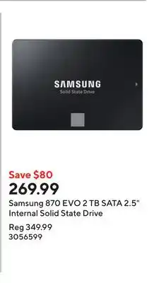 Staples Samsung 870 EVO 2 TB SATA 2.5 Internal Solid State Drive offer