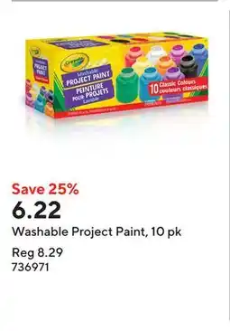 Staples Washable Project Paint, 10 pk offer