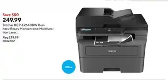 Staples Brother DCP-L2640DW Business-Ready Monochrome Multifunction Laser Printer offer