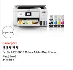 Staples EcoTank ET-2850 Colour All-In-One Printer offer