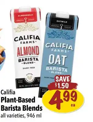 Farm Boy Califia Plant-Based Barista Blends offer