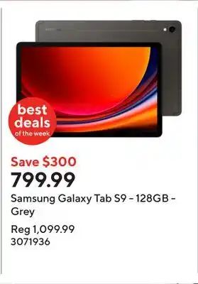 Staples Samsung Galaxy Tab S9 - 128GB - Grey offer
