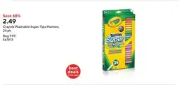 Staples Crayola Washable Super Tips Markers, 24 pk offer