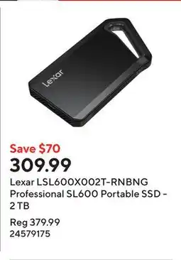 Staples Lexar LSL600X002T-RNBNG Professional SL600 Portable SSD - 2 TB offer