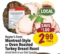 Farm Boy Hayter's Farm Montreal-Style or Oven Roasted Turkey Breast Roast offer