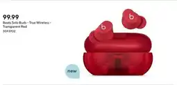 Staples Beats Solo Buds - True Wireless - Transparent Red offer