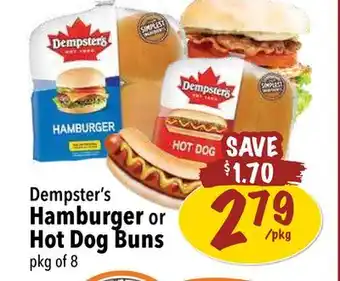 Farm Boy Dempster's Hamburger or Hot Dog Buns offer