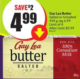Chalo FreshCo Gay Lea Butter Salted or Unsalted 454 g offer