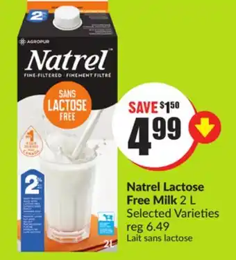 Chalo FreshCo Natrel Lactose Free Milk 2 L Selected Varieties offer