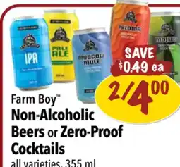 Farm Boy Farm Boy Non-Alcoholic Beers or Zero-Proof Cocktails offer