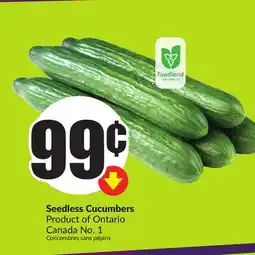 Chalo FreshCo Seedless Cucumbers Product of Ontario Canada No. 1 offer