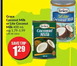 Chalo FreshCo Grace Coconut Milk or Lite Coconut Milk 400 mL offer