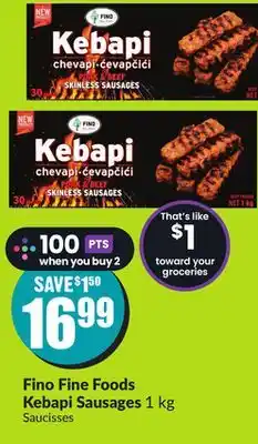 Chalo FreshCo Fino Fine Foods Kebapi Sausages 1 kg offer