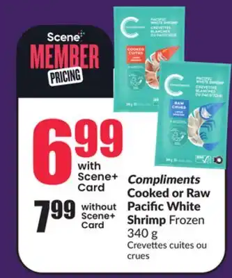 Chalo FreshCo Compliments Cooked or Raw Pacific White Shrimp Frozen 340 g offer