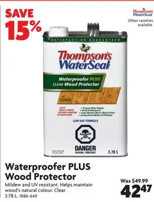Home Hardware Waterproofer PLUS Wood Protector offer