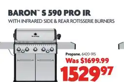 Home Hardware BARON S 590 PRO IR WITH INFRARED SIDE & REAR ROTISSERIE BURNERS offer