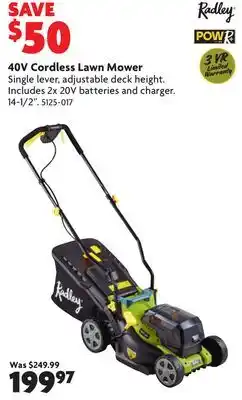 Home Hardware 40V Cordless Lawn Mower offer