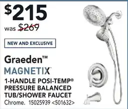 RONA MOEN Graeden MAGNETIX 1-HANDLE POSI-TEMP PRESSURE BALANCED TUB/SHOWER FAUCET offer