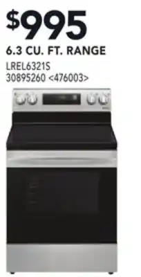 RONA LG 6.3 CU. FT. RANGE offer