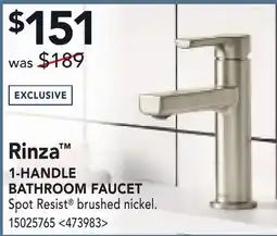 RONA MOEN Rinza 1-HANDLE BATHROOM FAUCET offer