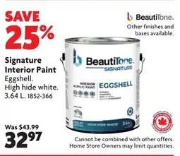 Home Hardware Signature Interior Paint offer
