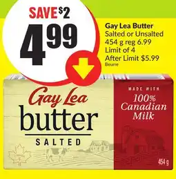 FreshCo Gay Lea Butter Salted Or Unsaltes 1454 g offer