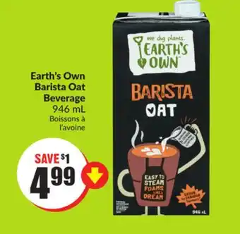 FreshCo Earth's Own Barista Oat 946 mL offer