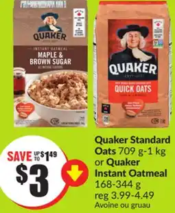 FreshCo Quaker Standard Oats 709 g-1 kg offer