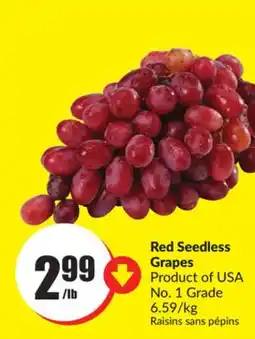 FreshCo Red Seedless Grapes Product of USA No.1 Grade offer