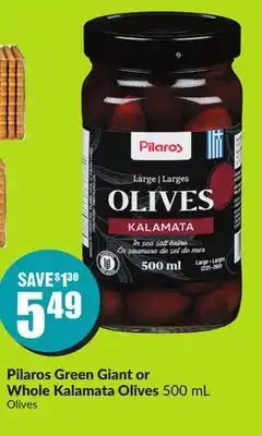 FreshCo Pilaros Green Giant Or Whole Kalamata Olives 500 ml offer