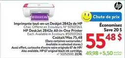 Walmart HP DeskJet 2842e All-in-One Printer offer