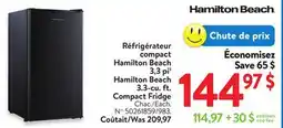 Walmart Hamilton Beach 3.3-cu. ft. Compact Fridge offer