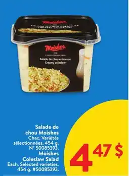 Walmart Moishes Coleslaw Salad offer