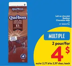Walmart Québon Chocolate Milk offer