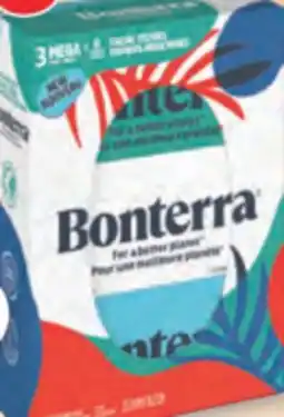 Familiprix BONTERRA, Bathroom tissue, 9 triple rolls, Tissues, 3 mega packs or Paper towels, 3 mega rolls offer