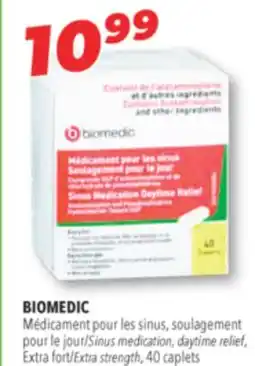 Familiprix BIOMEDIC Sinus medication, daytime relief, Extra Extra strength, 40 caplets offer