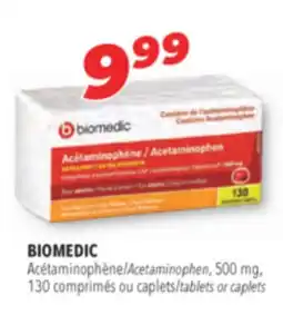 Familiprix BIOMEDIC Acetaminophen, 500 mg, 130 comprimés ou caplets/tablets or caplets offer