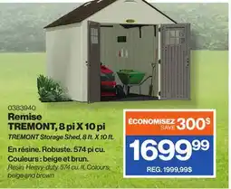 Patrick Morin TREMONT Storage Shed, 8 ft. X 10 ft offer