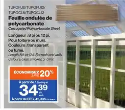 Patrick Morin Corrugated Polycarbonate Sheet offer