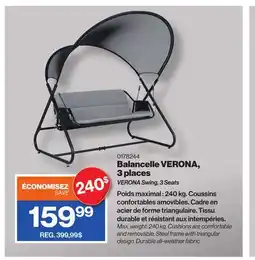 Patrick Morin VERONA Swing, 3 Seats offer