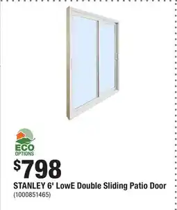 Home Depot STANLEY 6' LowE Double Sliding Patio Door offer
