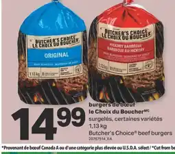 L'Intermarché burgers de bœuf le Choix du Boucher offer