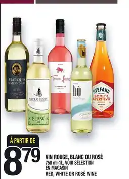 Marche Ami VIN ROUGE, BLANC OU ROSÉ | RED, WHITE OR ROSÉ WINE offer