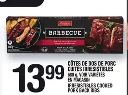 Marche Ami CÔTES DE DOS DE PORC CUITES IRRESISTIBLES | IRRESISTIBLES COOKED PORK BACK RIBS offer