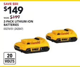 RONA 2-PACK LITHIUM-ION BATTERIES offer